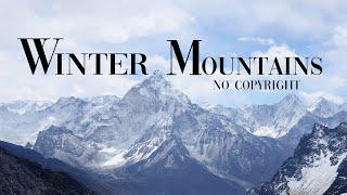 【4K】 Winter Mountains - No Copyright Drone Shots | Royalty free drone shots | free stock videos