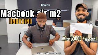 MacBook Air m2 unboxing | itna sasta kese hua | editing ke lie sabse badia 