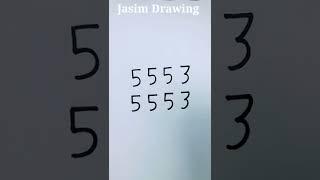 How to draw Dog  From 5553 Number #art #drawing #shorts