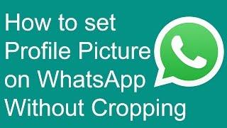 How to set profile picture on whatsapp without cropping