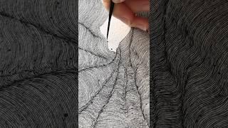 is it a pen or a brush?? I love painting lines#artist #painting