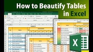 How to Beautify Tables in Microsoft Excel