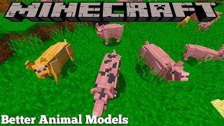 BETTER ANIMAL MODELS MOD - MINECRAFT 1.16.4 (MOD SHOWCASE)