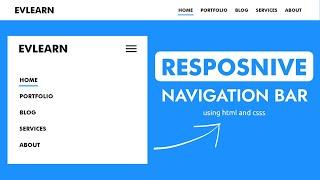 Responsive Navigation Bar in HTML & CSS