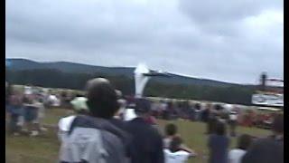 Blue Angle F/A-18 Hornet Sonic Boom (Vapor Cone) over runway