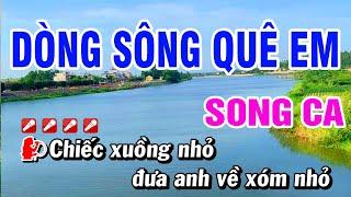 Karaoke Dòng Sông Quê Em Song Ca (Beat Hay) Vọng Cổ | Hoài Phong Organ