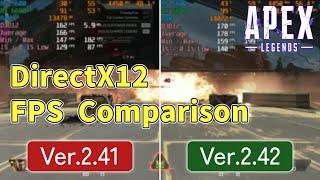 Apex Legends | Ver.2.41 vs 2.42 | DX12 Framerate Comparison