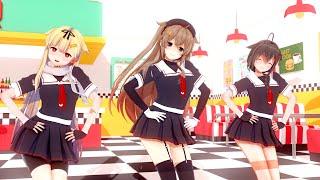 [MMD] KanColle Shigure & Yudachi & Murasame  KARA "STEP" 1080p [KKVMD]