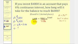 Continuous Interest Formula