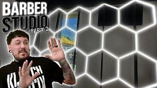 These Hexagon Lights are Crazy!  Building a Barber Studio Part 2