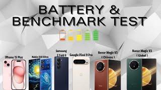 Benchmark battery test Pixel 9 Pro XL, Honor Magic V3 Global, Z Fold 6, Iphone 15, Nubia Z60 Ultra