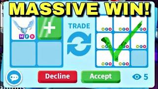 NO WAY! I GOT THE MASSIVE WIN EVER FOR MY MEGA NEON FROST DRAGON! + TRADED MY GOOSE! 2024 adoptme