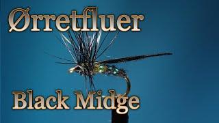 Ørretfluer. Black Midge size 17 (Wonder Wing). Med Eivind Berulfsen.