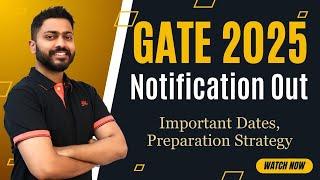 GATE 2025 Notification  | IIT Roorkee | Important Dates, Preparation Strategy