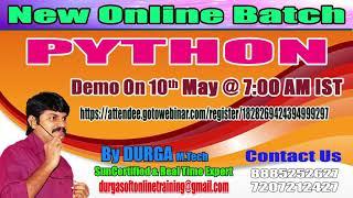 PYTHON Online Training in DURGASOFT