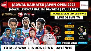 Jadwal Jepang Open 2023 Hari ini Day3/R16: Total 8 Wakil INA Di R16 | Daihatsu Japan Open Badminton