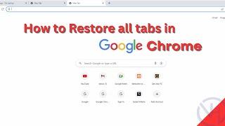 How to Restore Tabs in Google Chrome Laptop | Recover Tabs After Shutdown 