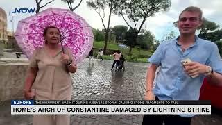 Rome's Arch of Constantine Damaged by Lightning Strike