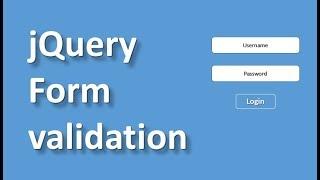 jQuery - Login form validation with jQuery