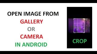 How to Crop Image from Camera or Gallery in Android