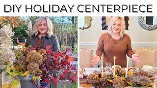 DIY Holiday Centerpiece using Thrifted & Foraged Materials. Table Decor How To