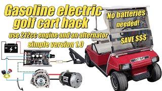 S4 E41. New project ! gasoline electric golf cart hybrid design is finished and tested.