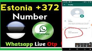 get (+372) Estonia Number For Whatsapp || All Country Virtual Number ||