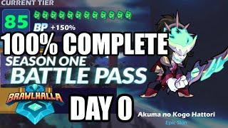 Brawlhalla Battle Pass 100% COMPLETE DAY 0