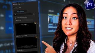 How to open essential graphics panel in Premiere Pro