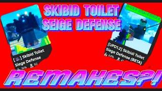 trying out and reviewing the 2 Skibidi toilet siege defense (stsd) Remakes!