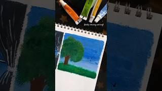 Scenery painting #art #skyart #drawing #viral #painting #scenery #drawingideas #scenery #song #short