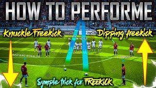 Simple trick for knuckle and dipping freekick pes 2021| freekick goal scoring tips | anwho gaming