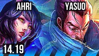 AHRI vs YASUO (MID) | Rank 10 Ahri | EUW Challenger | 14.19