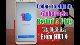 [Baru] Update MIUI 10 Global Beta Redmi 5 Plus Dari MIUI 9 Global Stable Lewat Updater