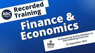 Recorded Training: Finance & Economics