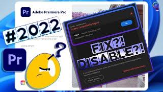 System Compatibility Report in Premiere Pro 2022⁉️ What is That⁉️ How to Fix or Disable⁉️‍‍️