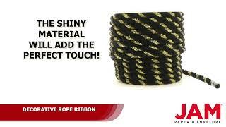 Black w Gold 15 Yards Decorative Rope Ribbon