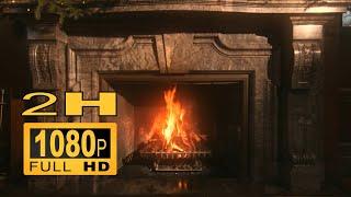 Fireplace background - 2 hours Full HD