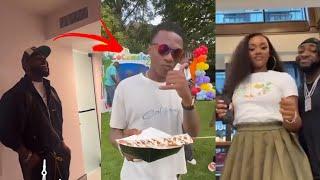 Davido and Wizkid Outside as Wizkid Celebrate with Family in London and Davido chill with Chioma