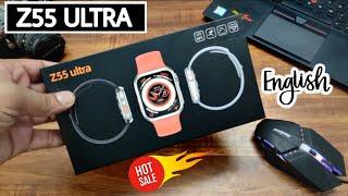 Z55 Ultra Smartwatch Unboxing And Review In English