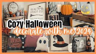  NEW!  2024 COZY HALLOWEEN DECORATE WITH ME│HALLOWEEN DECORATING IDEAS│FARMHOUSE HALLOWEEN