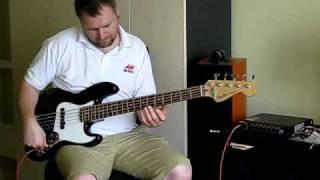 Fender Jazz Bass with Woodhead pick up, Markbass F1 Bassamp, Ashdown MAG 410 Basscab