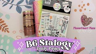 B6 Stalogy Notebook Planner - Plan with Me w/ Happy Planner Colorful Leopard Stickers - Daily Pages