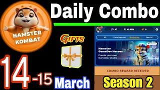 Hamster Kombat GameDev Heroes | 14-15 March Daily Combo  Season 2