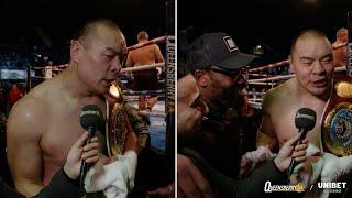 "Tyson Fury let's do it. I will get you with Chinese Speed & Power!" Zhilei Zhang reacts to Joyce KO