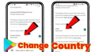 How To Change Google Play Store Country || PlayStore Country Change  Easy Method