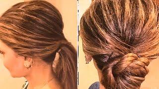 Claw Clip Hair TutorialEasyUpdo for LongHair - Medium Hair High to Low bun Lowbun updo Hairstyle