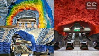 The Stockholm metro is ART  AMAZING stations!