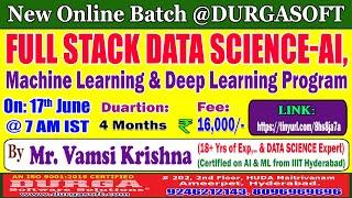 FULL STACK DATA SCIENCE Online Training @ DURGASOFT