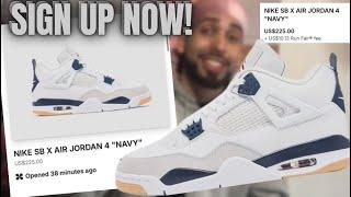 START ENTERING NOW! SB X AIR JORDAN 4 ‘NAVY’ RAFFLES ARE OPENING UP!